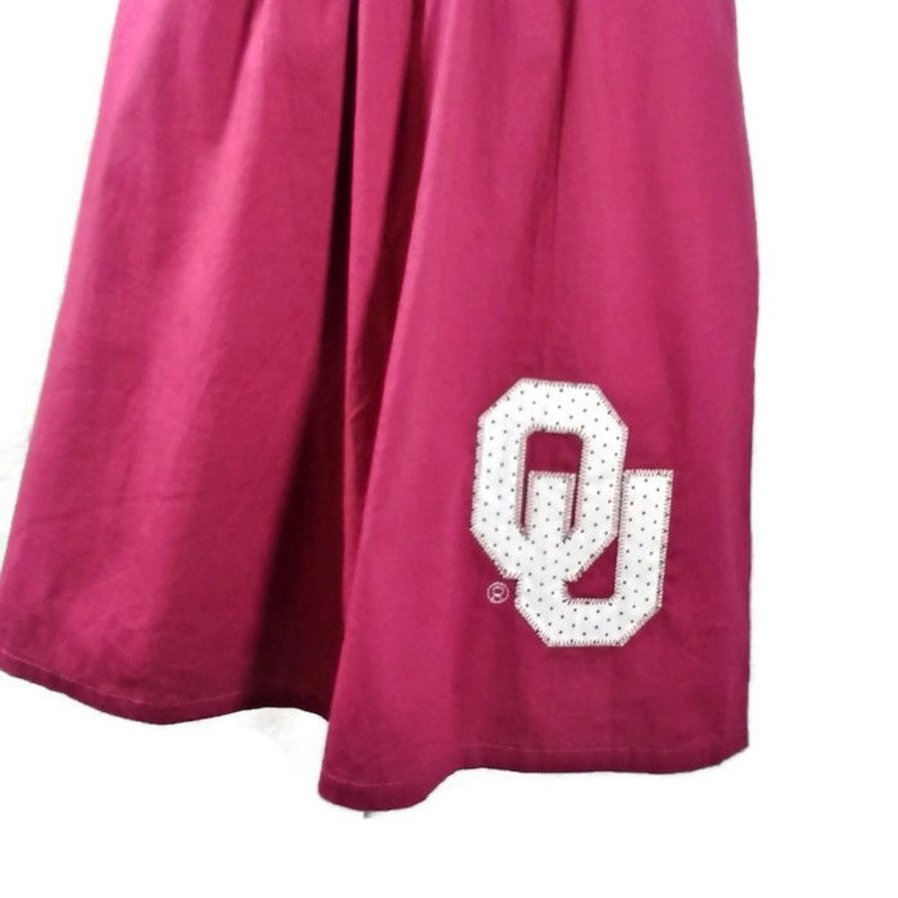 Livy Lu OU Halter Dress Crimson and Cream Medium - Picture 5 of 8